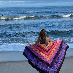 New! Kaffe Fabric - Quilt Kit - Kaffe Fassett - Hawaiian Sunset Quilt Kit™  - Log Cabin 78"x82" Beach  -100% Cotton Kit OOAK