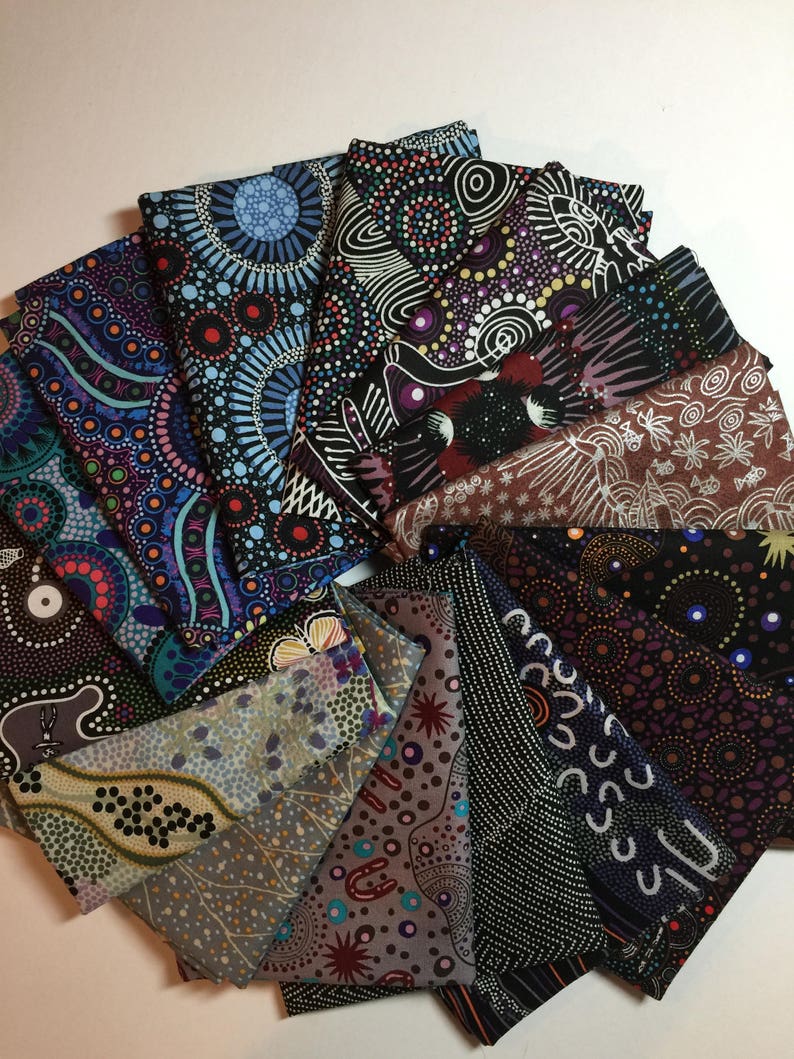 Australian Fabric FQ Bundle 54 pc Ultimate Australian Dream Aboriginal Stunning Complete Stash Builder 100/% Quality Cotton 54 PC FQ Bundle