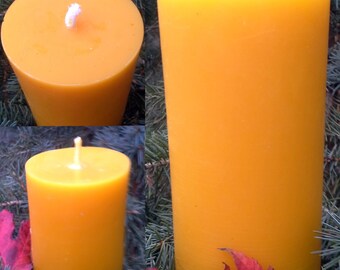 Beeswax Pillar 3"x6" Candle 100% Ontario Beeswax