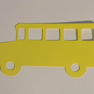 Schulbus sterben geschnittener Kartenvorrat für die Kartenherstellung und Verzierungen für die Scrap-Buchung