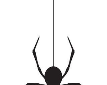 Spinne hängende Vinyl Aufkleber Aufkleber Halloween, Fenster, Spiegel, Prop, Gothic, Handwerk, DIY