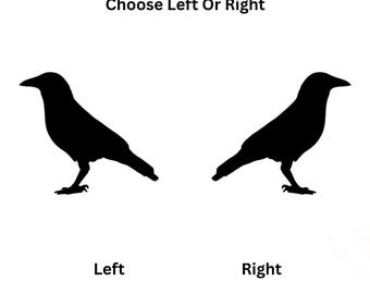 Raven Crow Standing Cottage core Vinyl Decal Choose Size and Color