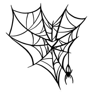Spider Web Car Decal / Gothic Car Accessories / Halloween Car Stickers / Spooky Aesthetic / Goth Mirror Decal / Vinyl Decal / (MANY COLORS!)