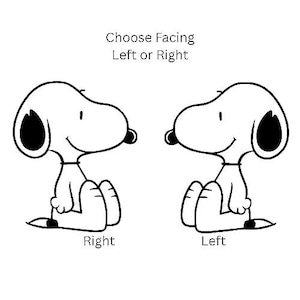 Snoopy Sitting Vinyl Decal Peanuts Cartoon Sticker