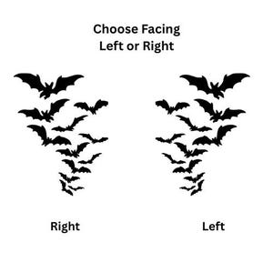 Vinylsticker Bats Flying Kies maat en kleur