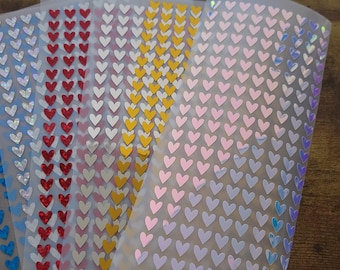 Holographic and Glitter Hearts Choose Size and Color