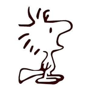 Woodstock Standing Talking Vinyl Decal Cartoon