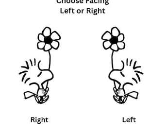 Calcomanía de vinilo con flores de Woodstock. Elige tamaño y color.