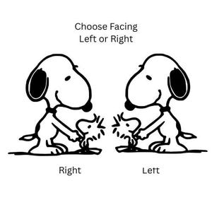 Snoopy Shaking Hands With Woodstock Vinyl Decal Sticker Cartoon