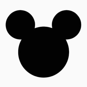 Adesivo de vinil com cabeça de Mickey Escolha o tamanho e a cor