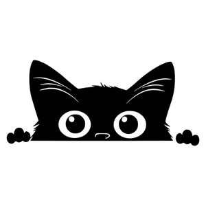 Katze, die lauernd anfällt Vinyl Aufkleber Aufkleber Wählen Sie Größe und Farbe