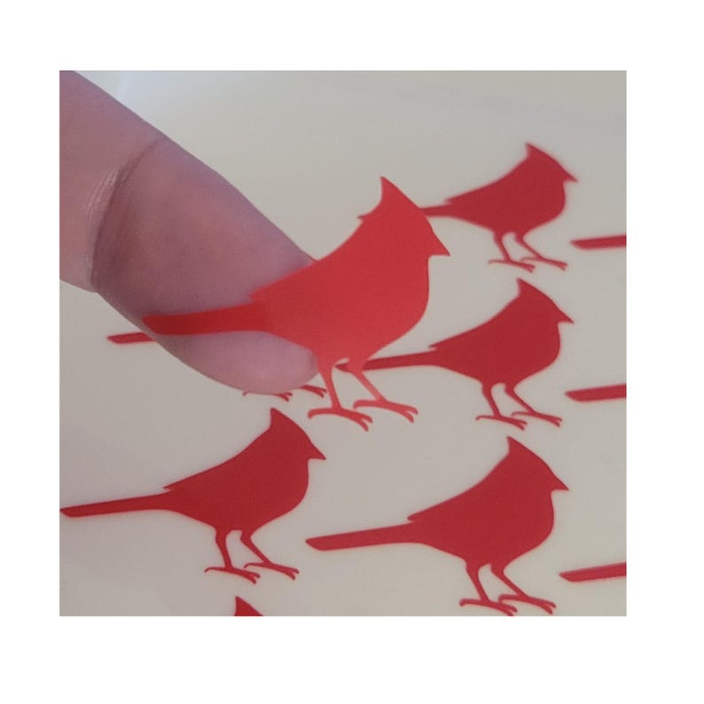 Cardinal Bird Stickers, 1