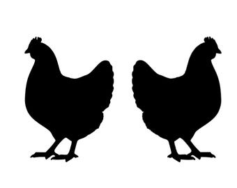 Chicken Vinyl Decal Choose Size and Color