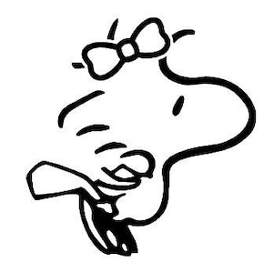 Woodstock with Bow Vinyl Decal Sticker Peanuts Cartoon