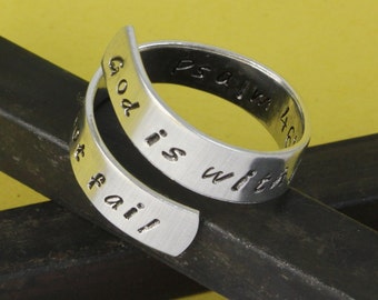 Salmo 46:5 Anillo - Dios está dentro de ella, ella no fallará Anillo - Anillo ajustable - Anillo giratorio - Anillo de envoltura - Anillo personalizado - Tamaño 7 Anillo - Tamaño 8