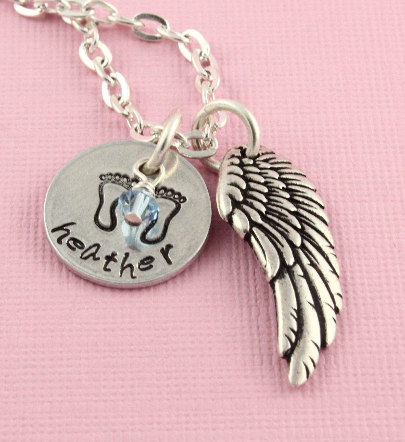 SALE Personalized Remembrance Necklace Memorial Jewelry Etsy