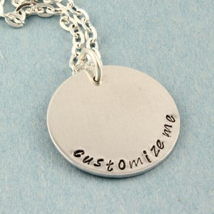 Customized Necklace - Custom Necklace - Personalized Necklace - Handstamped Necklace - Hand Stamped Gift - Gift for Her - Silver Necklace