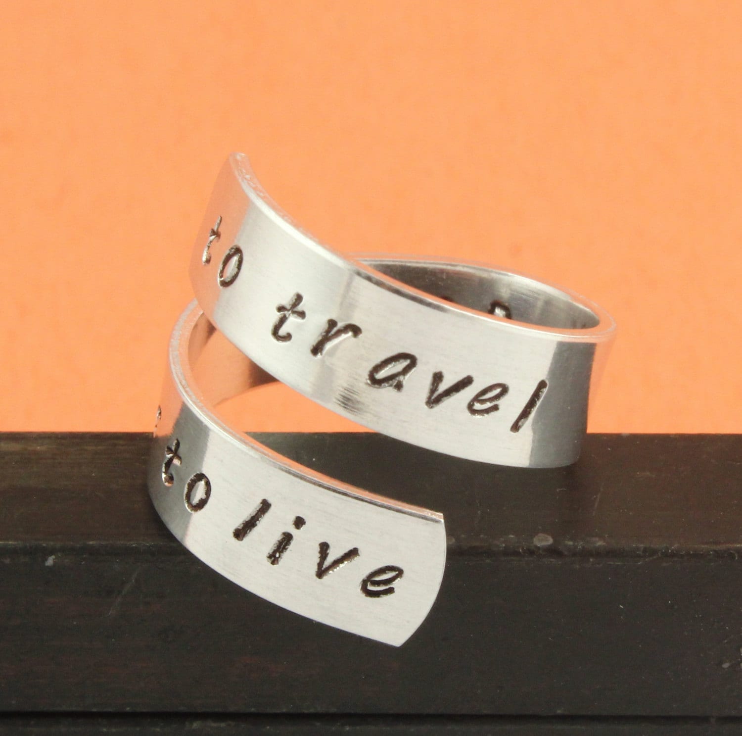 To Travel is to Live Ring Travel Ring Adjustable Ring Etsy