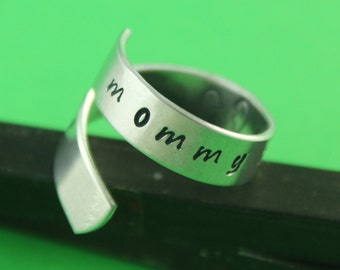 Mommy of an Angel Ring - Wrap Ring - Twist Ring - Adjustable Ring - Memorial Ring - Sympathy Gift - Miscarriage Ring - Pregnancy Loss Gift