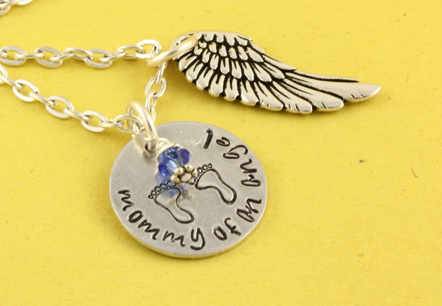 Mommy of an Angel Necklace Baby Feet Necklace Miscarriage Etsy