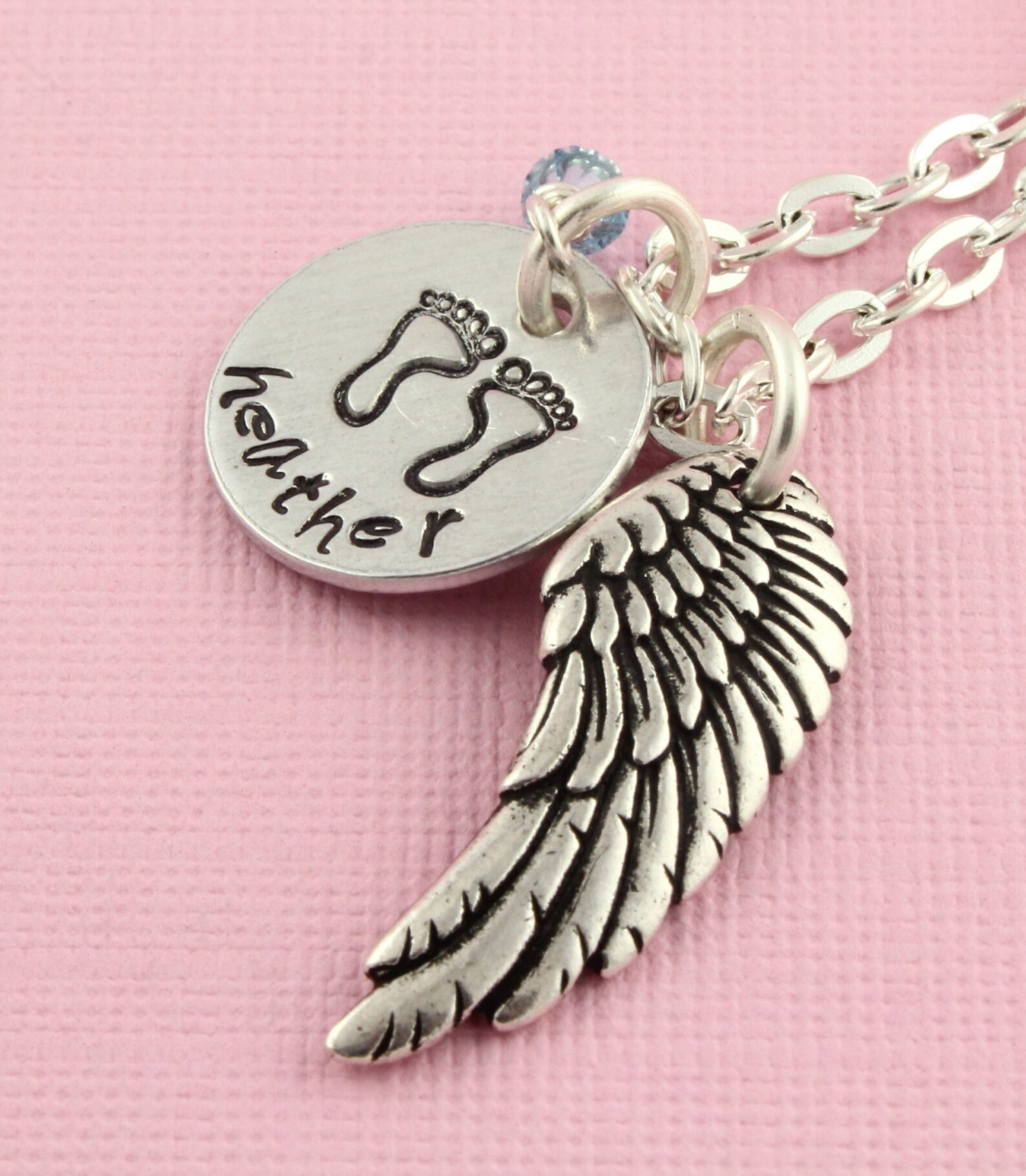 SALE Personalized Remembrance Necklace Memorial Jewelry Etsy