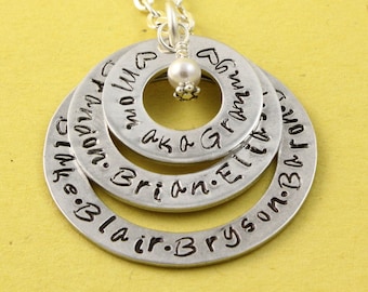 Personalized Necklace - Silver Necklace - Gift for Mom - Pearl Necklace - Name Necklace - Custom Necklace - Customized Necklace - Mom Gift