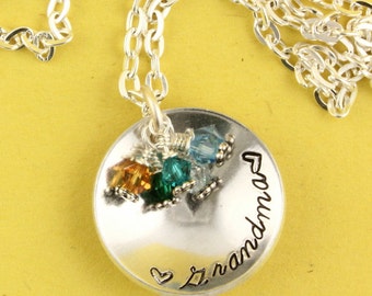 Grandma Necklace - Birthstone Necklace - Personalized Necklace - Gift for Grandma - Gift for Grandmother - Customizable Gift - Nana Gift