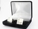 Cufflinks Box - Cuff Links Box - Black Cufflinks Box - Black Box - Velvet Box - Box For Cufflinks - Cufflink Gift Box - Black Flocked Velour 