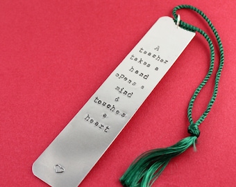 Teacher Bookmark - Personalized Bookmark - Thank You Gift For Teacher - Gift From Student - Teacher Book Mark - Custom Bookmark