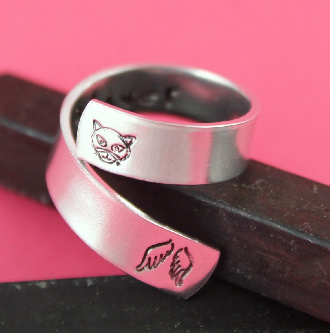 Cat Ring Pet Memorial Ring Personalized Cat Ring Custom Etsy