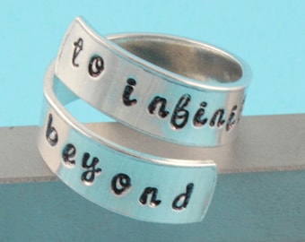 To Infinity and Beyond Ring - Adjustable Ring - Twist Ring - Wrap Ring - Silver Ring - Infinity Ring - Forever Ring - Infinite Ring
