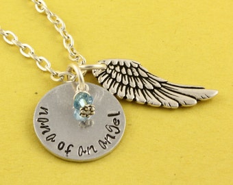 Nana Necklace - Nana of an Angel Necklace - Remembrance Necklace - Memorial Jewelry - Angel Baby - Christmas Gift - Gift for Her
