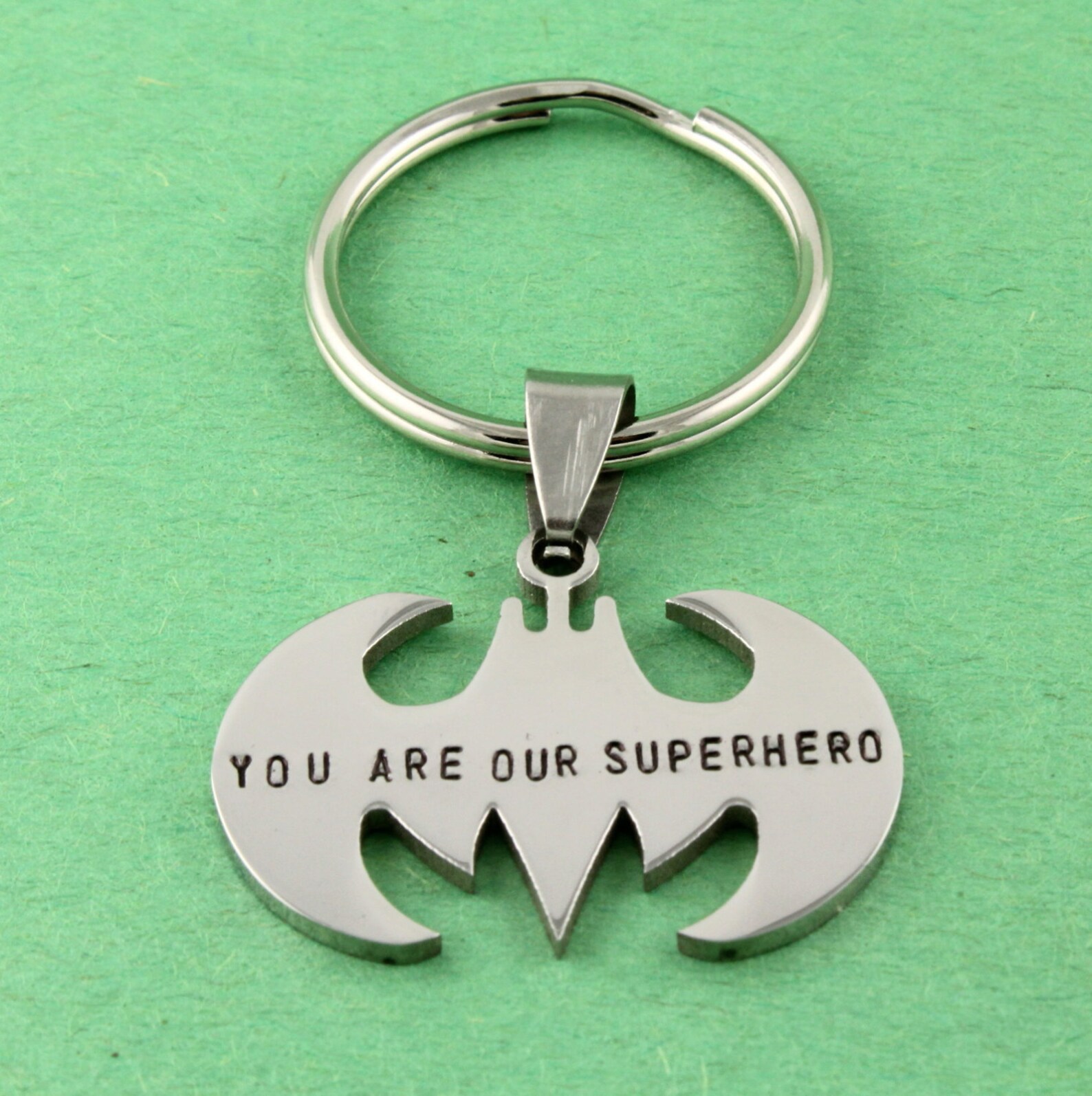 Bat Keychain Bat Key Chain Bat Key Ring Hero Dad Gift Etsy