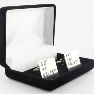 Initials Cufflinks Square Cufflinks Custom Cufflinks Dad Cuff Links Shirt Fasteners Silver Cufflinks Monogram Cufflinks image 4