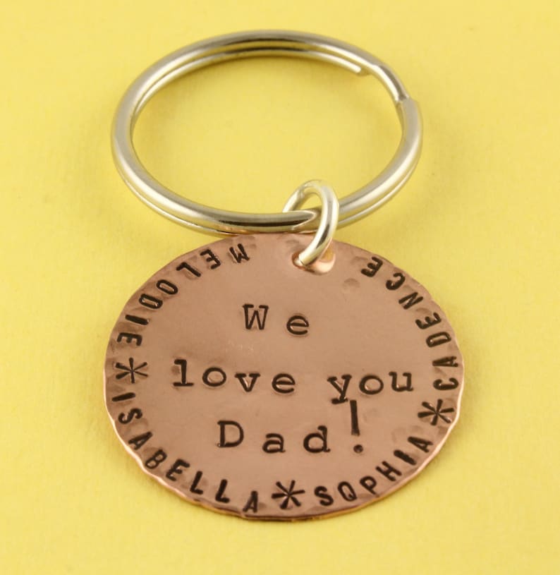 Dad Keychain Gift for Dad Personalized Keychain Custom Etsy