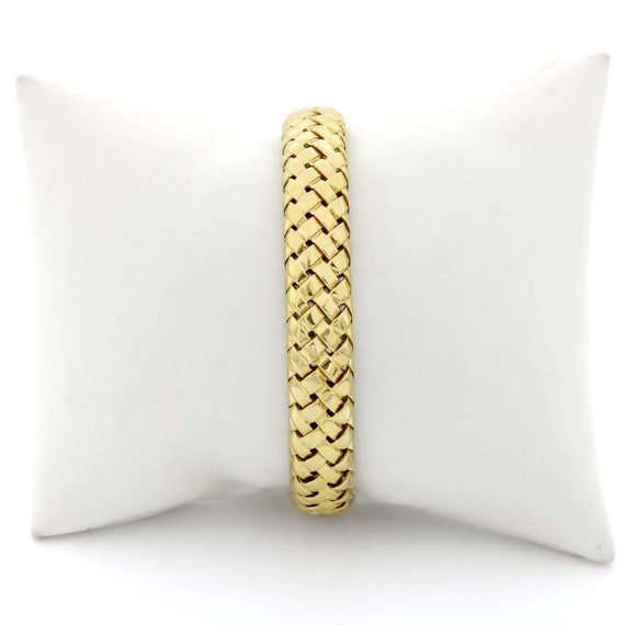 TIFFANY & Co. 18K Gold Vannerie Cuff Bracelet - image 4