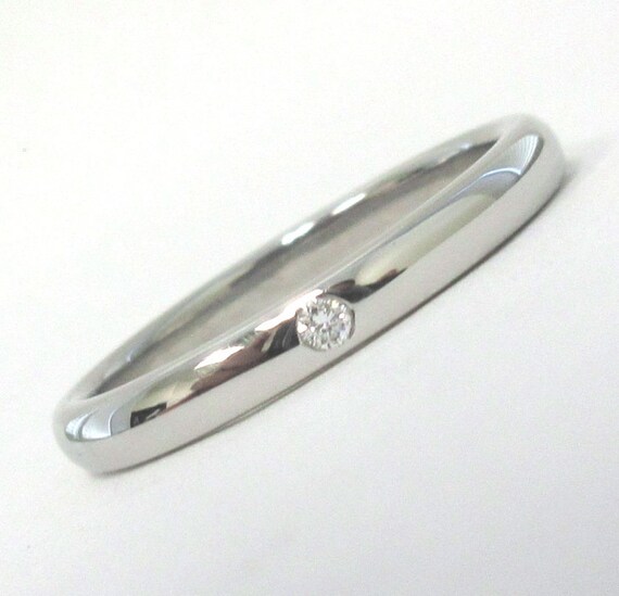 TIFFANY & Co. Platinum Elsa Peretti Diamond Band R