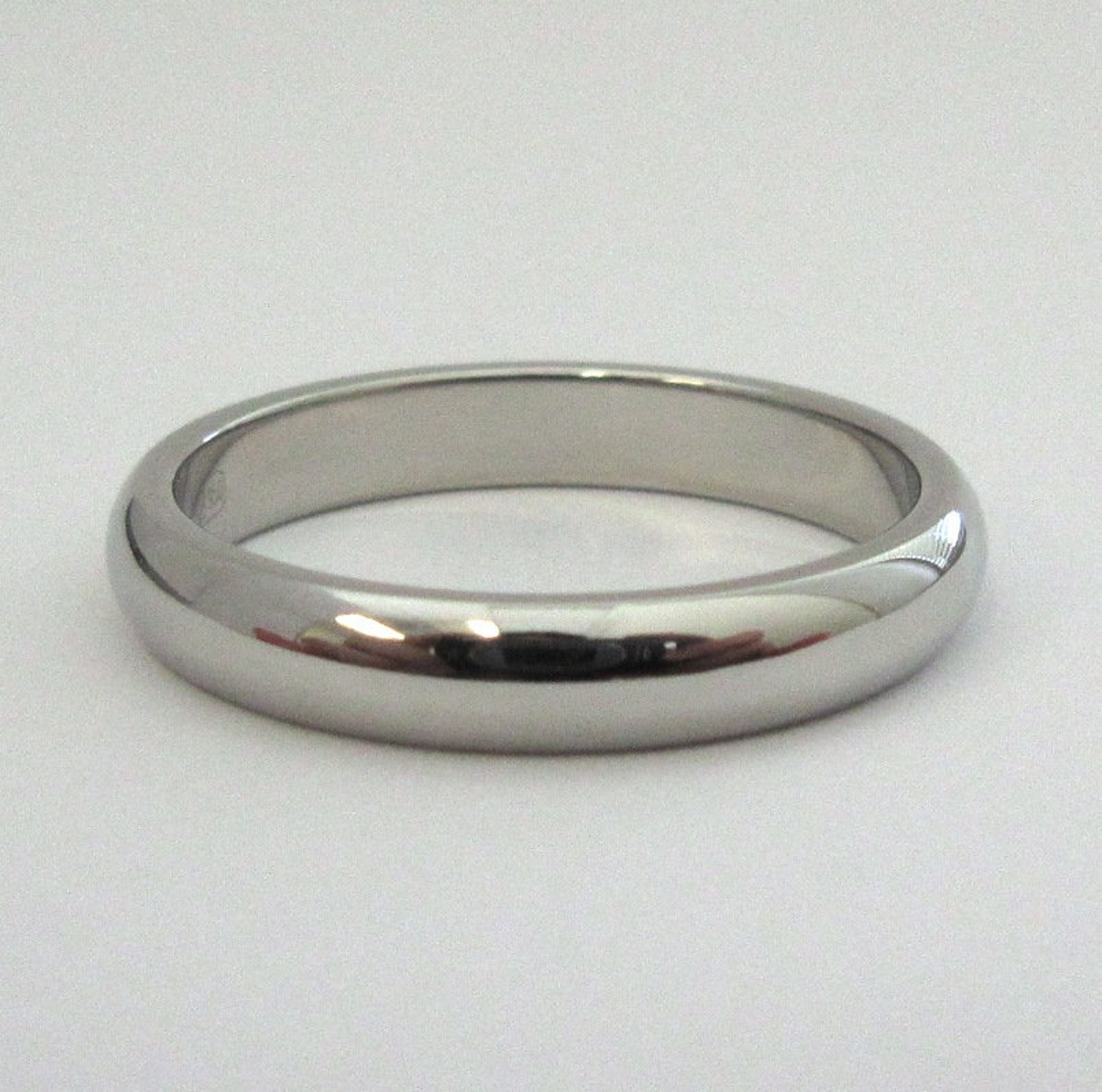 Cartier Platinum 3.5mm Wedding Band Ring 57 US Size 8 Etsy