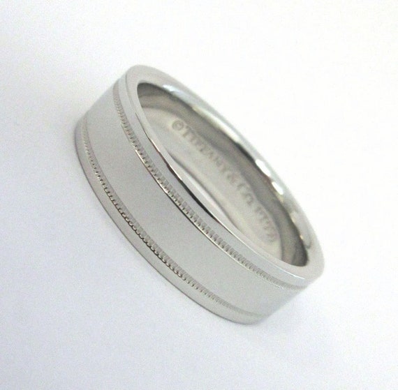 Tiffany & Co. Platinum Tiffany Together 4mm Milgrain Ring | Rich Diamonds