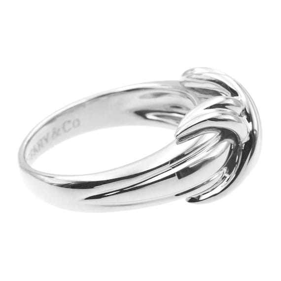 TIFFANY & Co. 18K White Gold Signature X Ring 6 - image 2