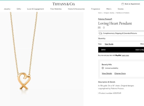 TIFFANY & Co. 18K Gold Paloma Picasso Loving Hear… - image 6