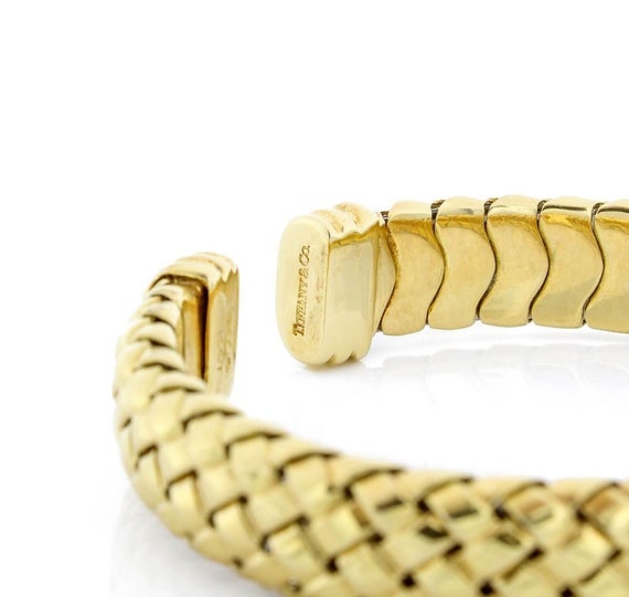 TIFFANY & Co. 18K Gold Vannerie Cuff Bracelet - image 6