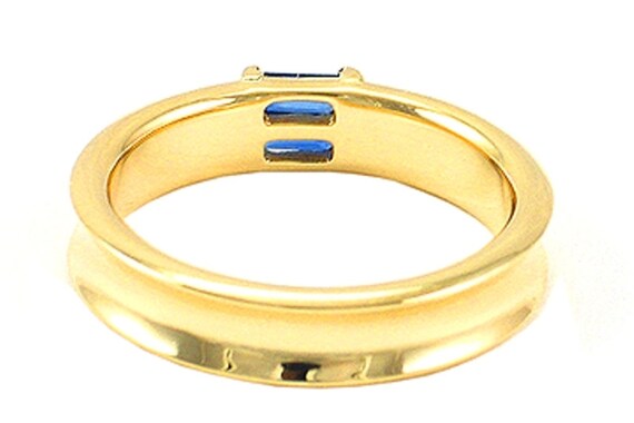 TIFFANY & Co. 18K Gold Blue Sapphire Stacking Rin… - image 4