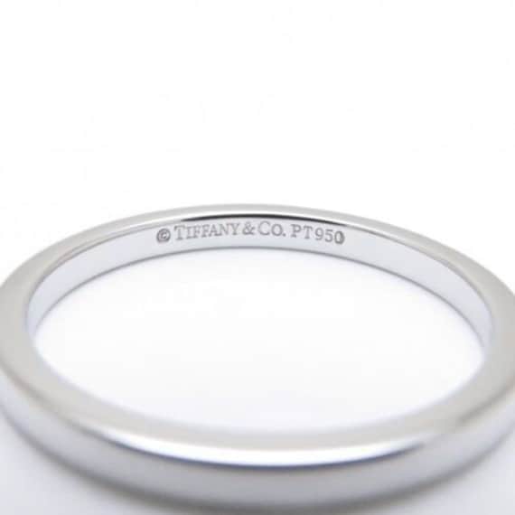 TIFFANY&Co. Essential Platinum 2mm Flat Band Ring… - image 3