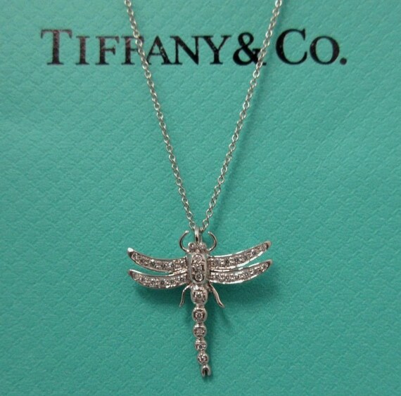 TIFFAY \u0026 Co. Platinum Diamond Dragonfly 