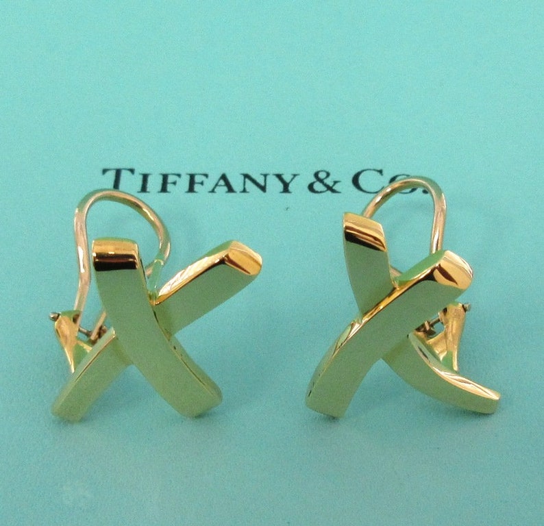 TIFFANY & Co. 18K Yellow Gold Paloma Picasso X Earrings Medium Etsy