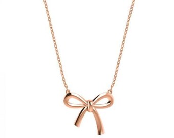 Tiffany Bow Necklace - Etsy Australia