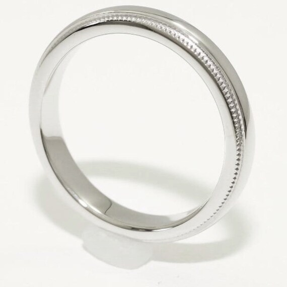 TIFFANY & Co. Together Platinum 3mm Milgrain Wedd… - image 3