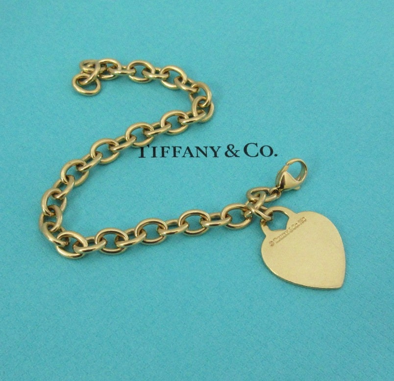 Tiffany gold heart bracelet best sale