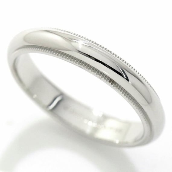 TIFFANY & Co. Together Platinum 3mm Milgrain Wedd… - image 1